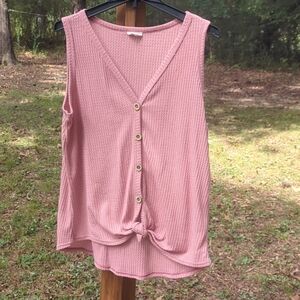 ❤️5/$25 Bibi Medium Waffle Pink Tank Tie